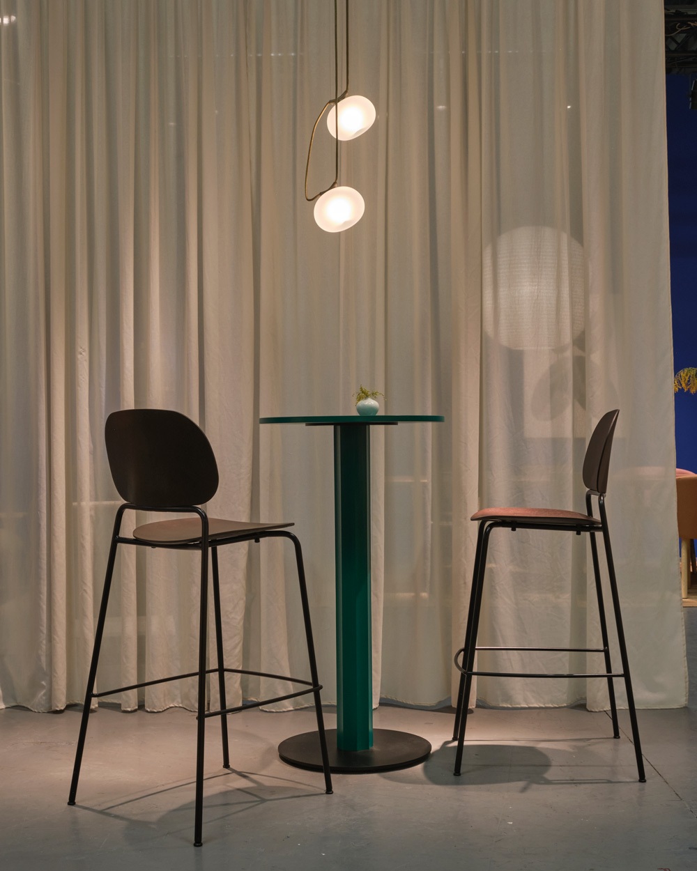 Upon bar stool with OC bar table