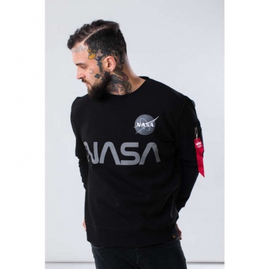 NASA REFLECTIVE SWEATER 03 BLACK