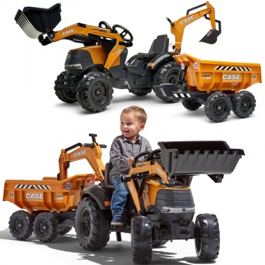 Traktor Case IH Backhoe z Przyczepką Ruchoma Łyżka od 3 Lat