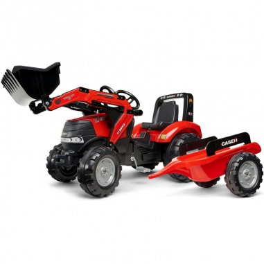 Traktor Case na Pedały z Łyżką i Przyczepką od 3 Lat