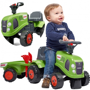Traktorek Baby Claas z Przyczepką + akc. od 1 roku