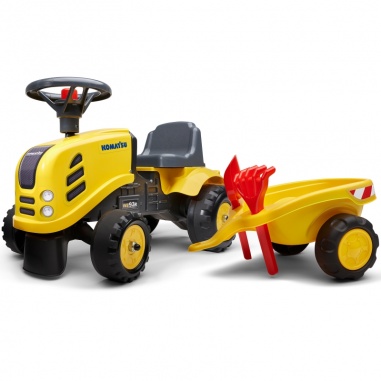 Traktorek Baby Komatsu z Przyczepką + akc. od 1 roku