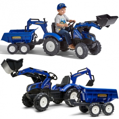 Traktorek New Holland na Pedały z Przyczepką od 3 Lat