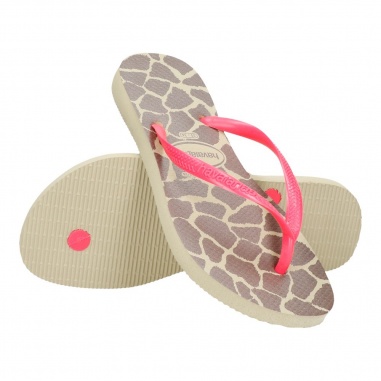 Havaianas Slim Animals Fluo Beige/Rose""