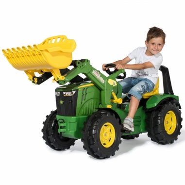 RollyX-Trac Premium John Deere Traktor na Pedały Łyżka Ciche Koła 3-10 Lat do 50kg  -