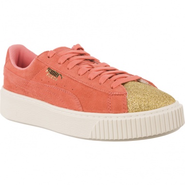 SUEDE PLATFORM GLAM  TEAM GOLD SHELL PINK