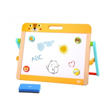 Tablica Edukacyjna 2w1 Magnetyczna Kredowa dla Dzieci Magnesy Gąbka 6 el.