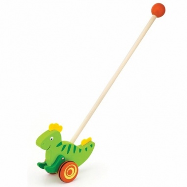 Drewniany Pchacz Dinozaur