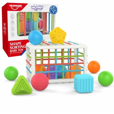 Elastyczna Kostka Sensoryczna Sorter dla Dzieci Kolorowe Kształty 13 el.