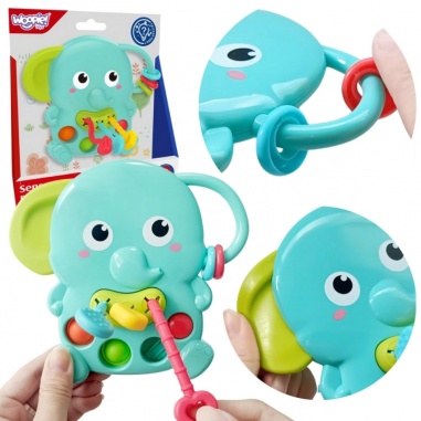 BABY Gryzak Sensoryczny Słonik Montessori 4w1