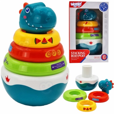 Zabawka Sensoryczna Dino Układanka Piramidka dla