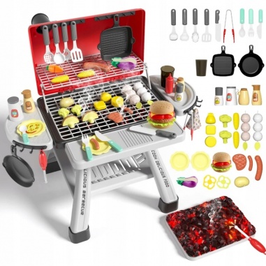 Grill Barbecue Kuchnia Ogrodowa Interaktywna Para LED Zestaw XL 41 el.