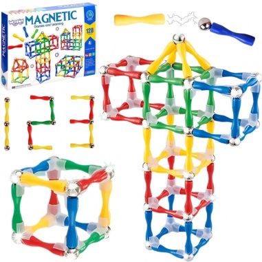 Magnetyczne Konstrukcyjne 3D 128 el. XXL