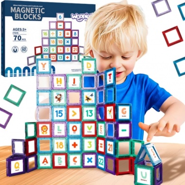 Magnetyczne Konstrukcyjne 3D Zestaw Edukacyjny Nauka Liczenia 70 el.