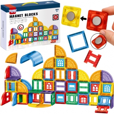 Magnetyczne Konstrukcyjne 3D Zestaw Edukacyjny Zamek 100el.