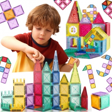 Magnetyczne Konstrukcyjne 3D Zestaw Edukacyjny Zamek Pojazdy110el..