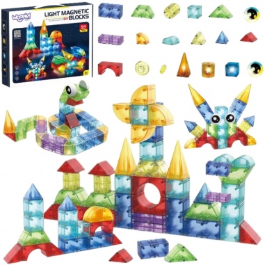 Magnetyczne Konstrukcyjne Sześciany 3D Zestaw Edukacyjny 63 el.