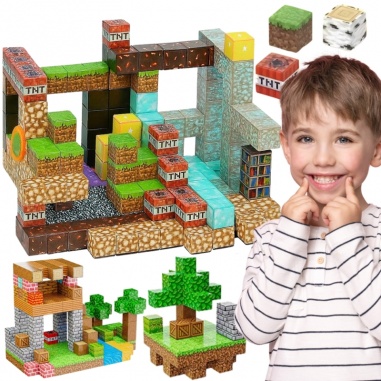 Magnetyczne Konstrukcyjne Sześciany 3D Zestaw Edukacyjny 63 el.