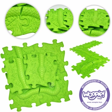 Mata Sensoryczna Ortopedyczna Puzzle Wąż 6 el.