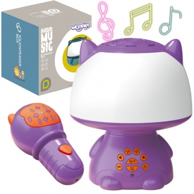 Multifunkcyjna Lampka RGB Głośnik Bluetooth Karaoke Modulator Głosu Karta SD Fioletowa