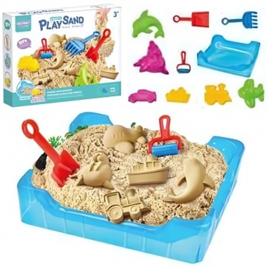 Piasek Kinetyczny 0,5 kg Zestaw Stolik z Foremkami