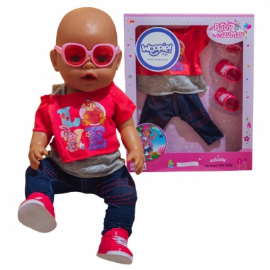 WOOPIE Modne Ubranko dla LOVE Okulary Buciki 43-46 cm