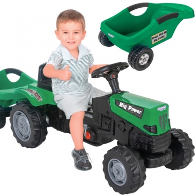 Traktor na Pedały Big PowerTrac z Przyczepą XXL