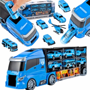 Zestaw Cieżarówka Transporter 3w1 Policja