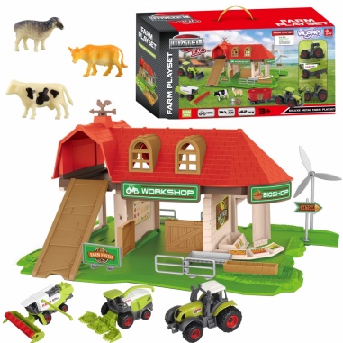Zestaw Zagroda Traktory + Figurki 42 el.