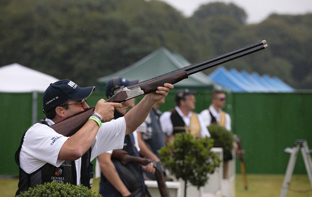 The Champion of Champions shooting competition in the John Bidwell shooting arena.