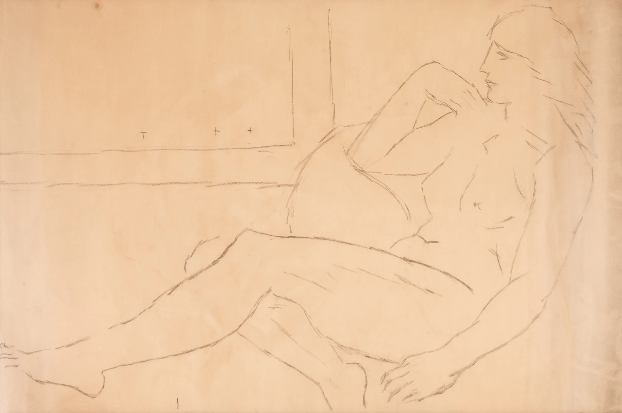 Nud pe sofa
