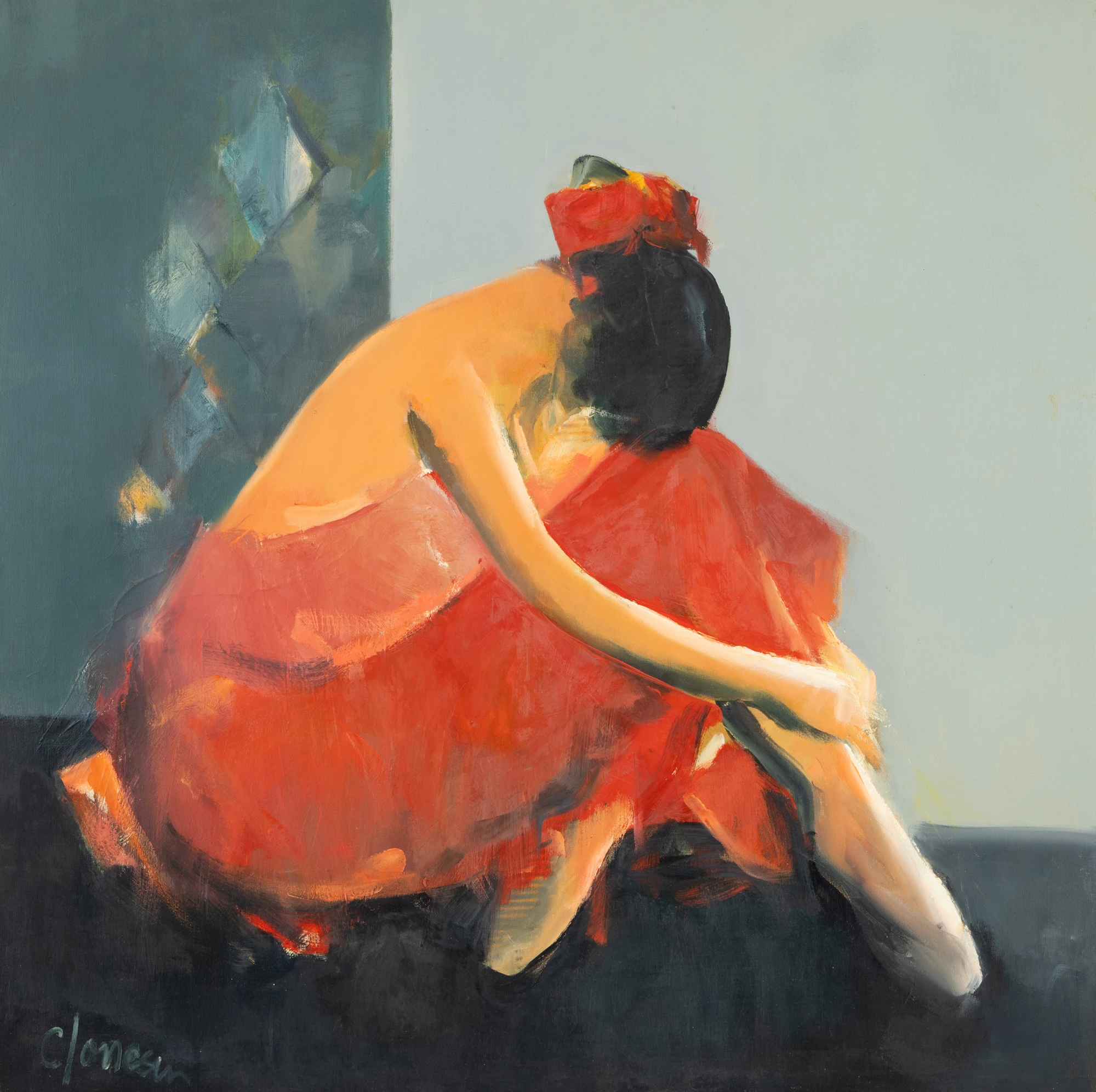 Ballerina in red