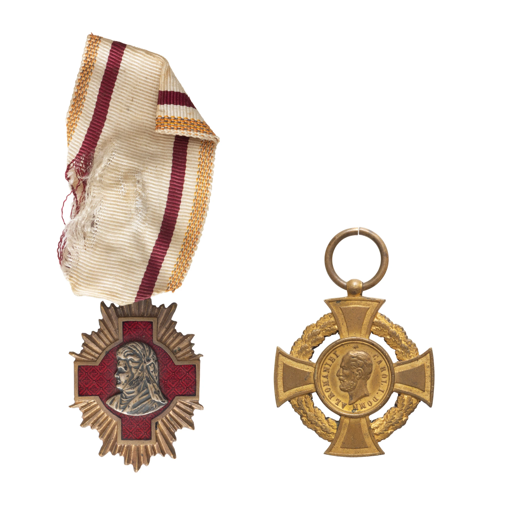 Lot format din Medalia ”Meritul Sanitar”, clasa III, 1913, și Medalia ”Virtute Militară”, clasa I, 1880
