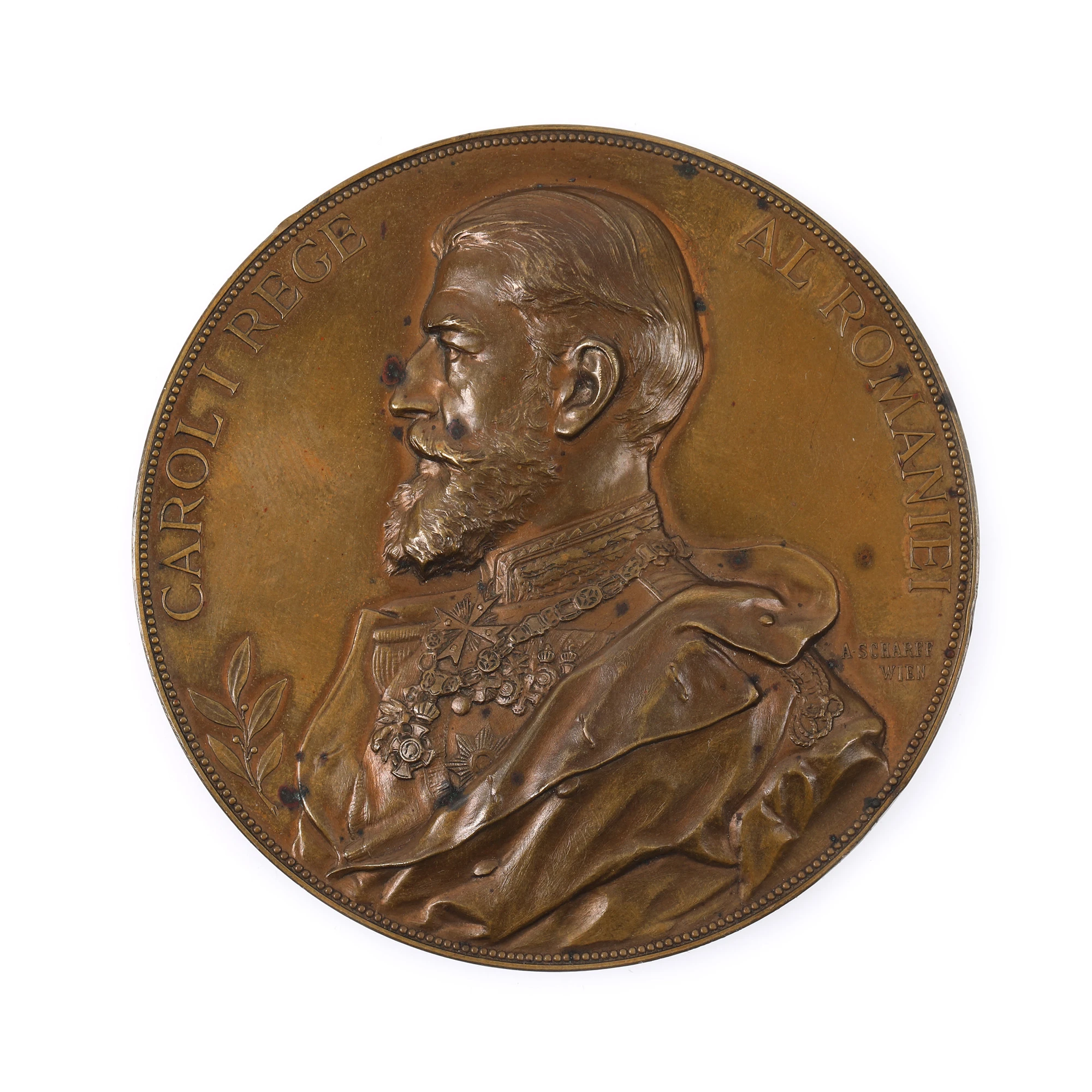 Medalia ”Podul Regele Carol I, octombrie 1890 - septembrie 1895”, gravor Anton Scharff, 1895