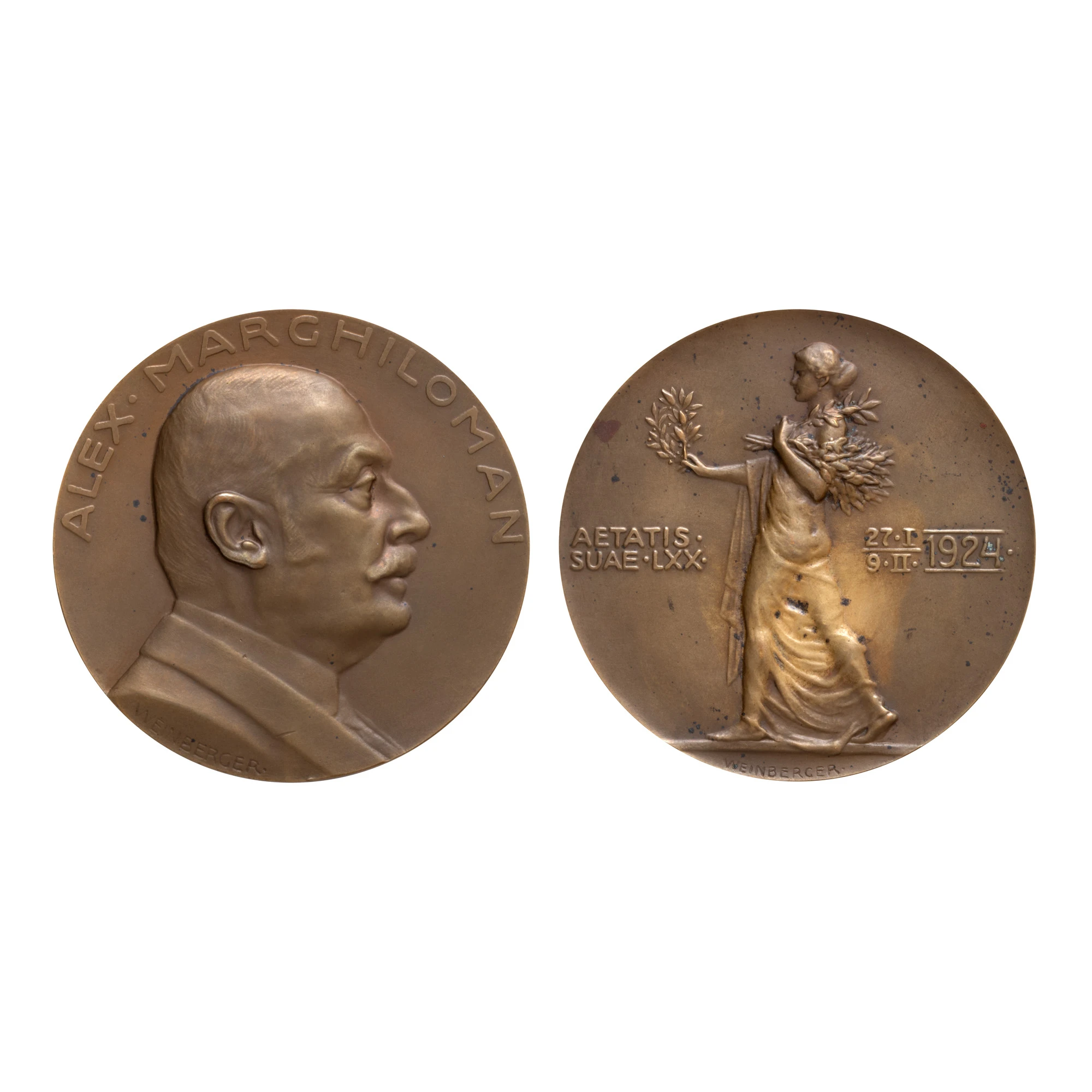 Medalie ”Alexandru Marghiloman”, gravor Anton Weinberger, 1924