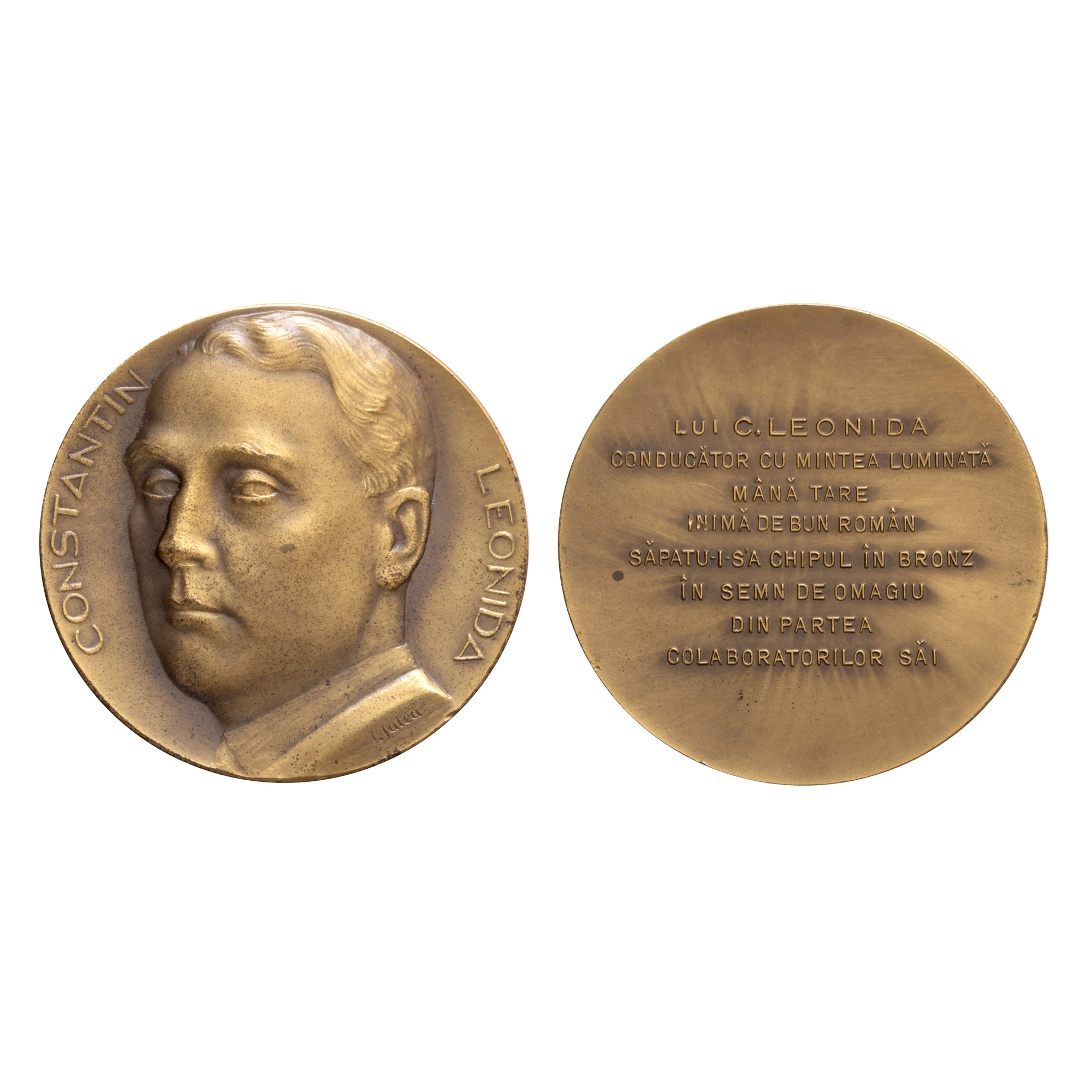 Medalia ”Omagiul lui Constantin Leonida”, gravor Ion Jalea, prima jumătate a secolului XX