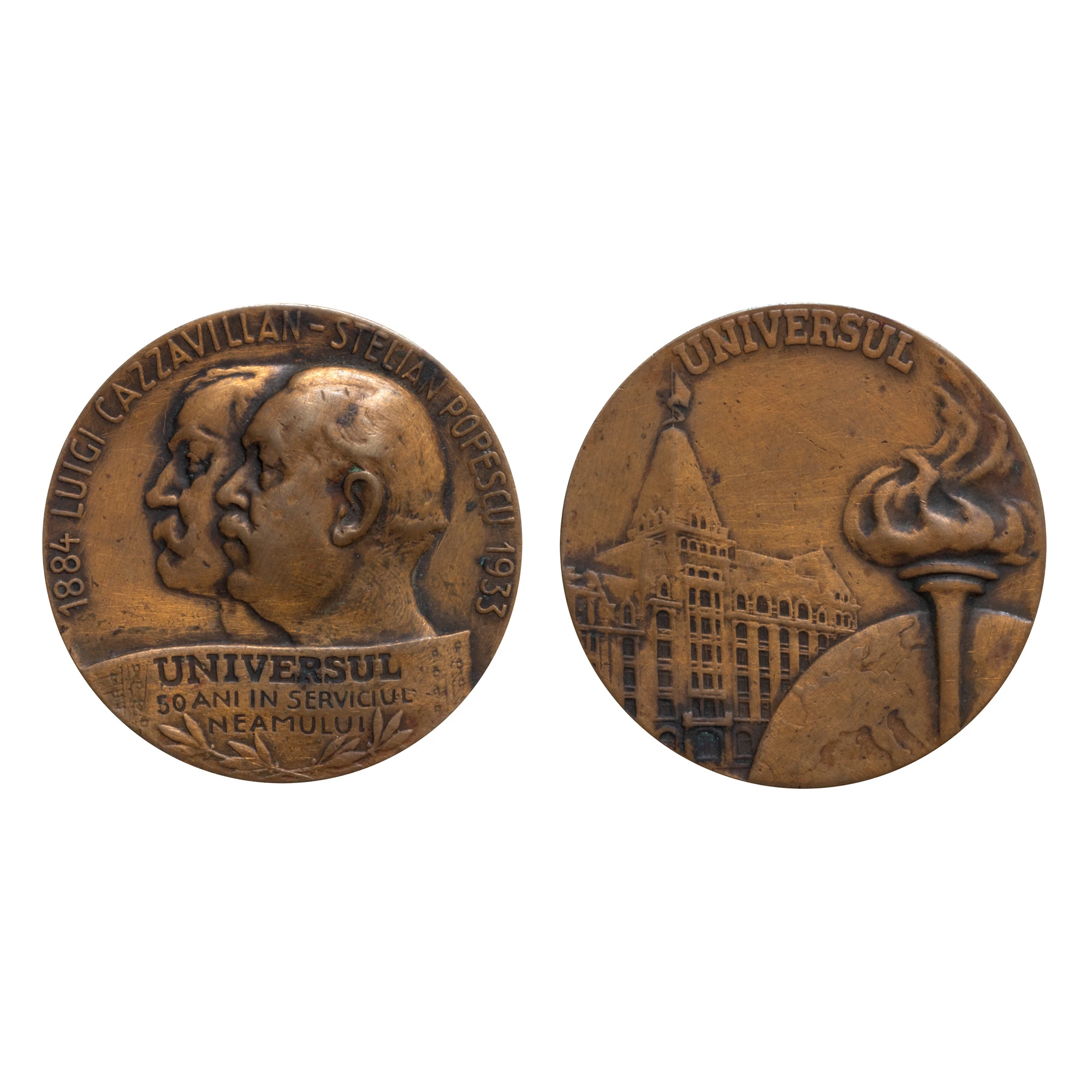 Medalia ”Luigi Cazzavillan - Stelian Popescu, 50 de ani în serviciul neamului”, 1933