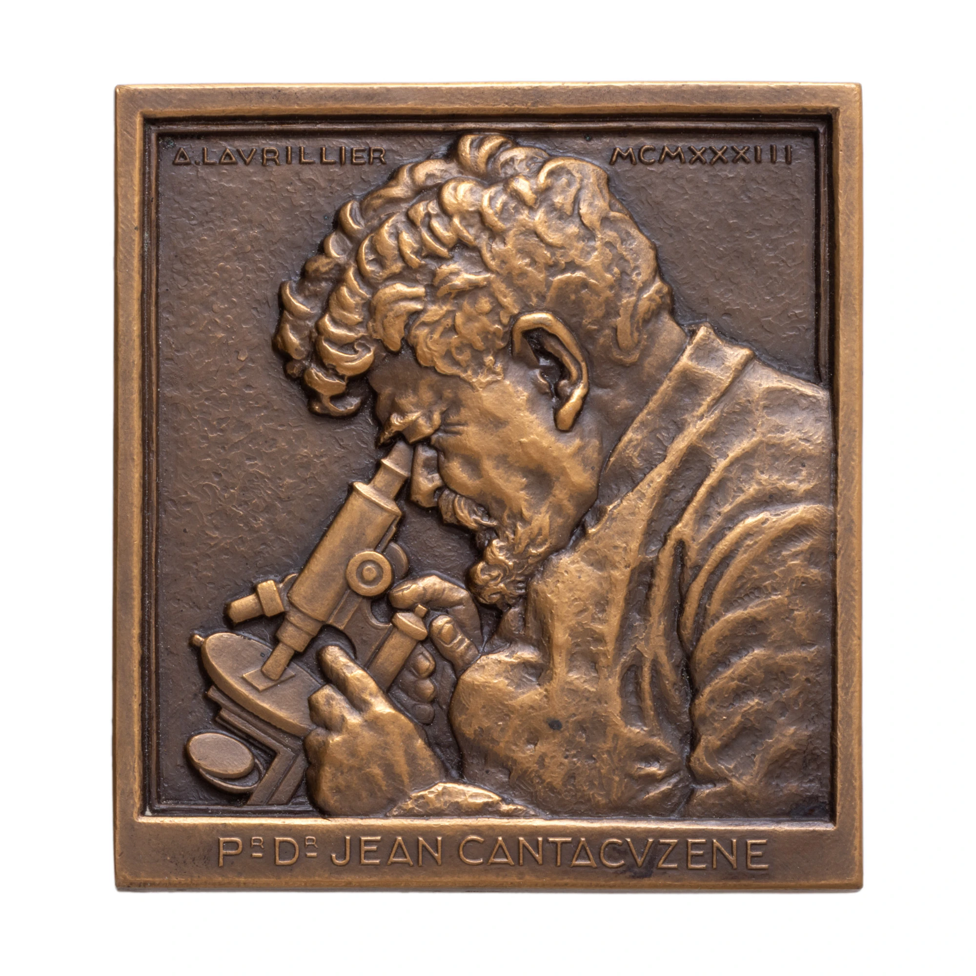 Placheta ”Doctorul Jean Cantacuzino”, gravor André Lavrillier, 1933