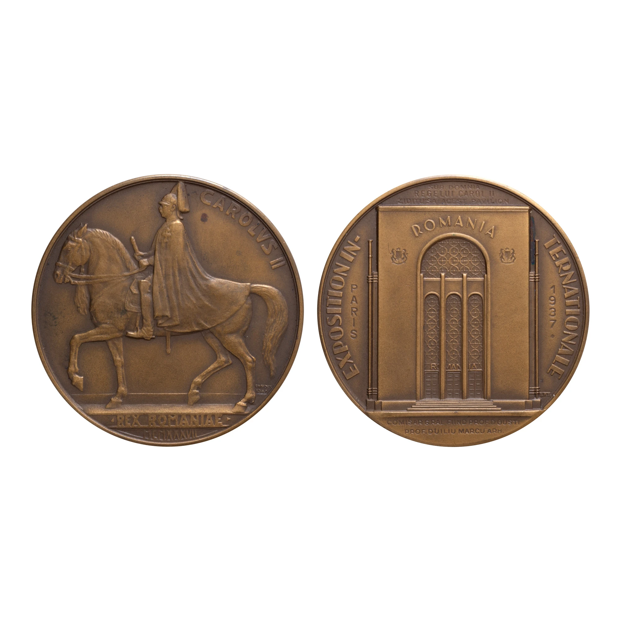Medalia ”Expozițiunea internațională de la Paris”, gravor Emil Wilhelm Becker, 1937