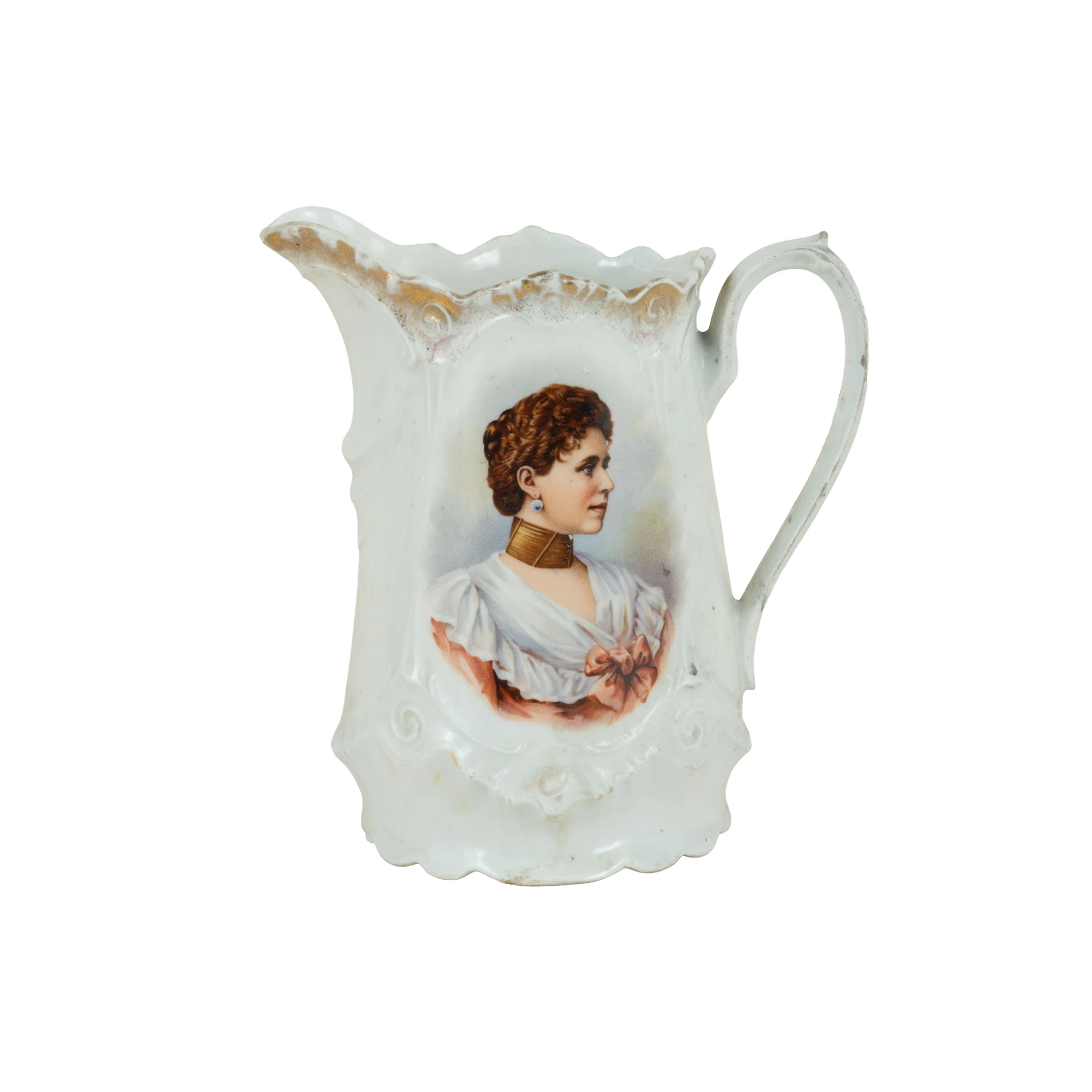 Carafă de porțelan cu portretul prințesei moștenitoare a tronului, viitoarea regină Maria, cca. 1906