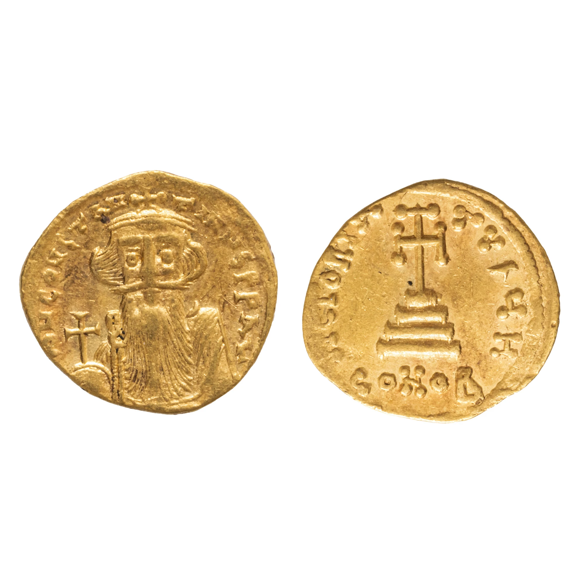 Monedă Solidus, Constans II, Imperiul Bizantin, 651-654 e.n., aur