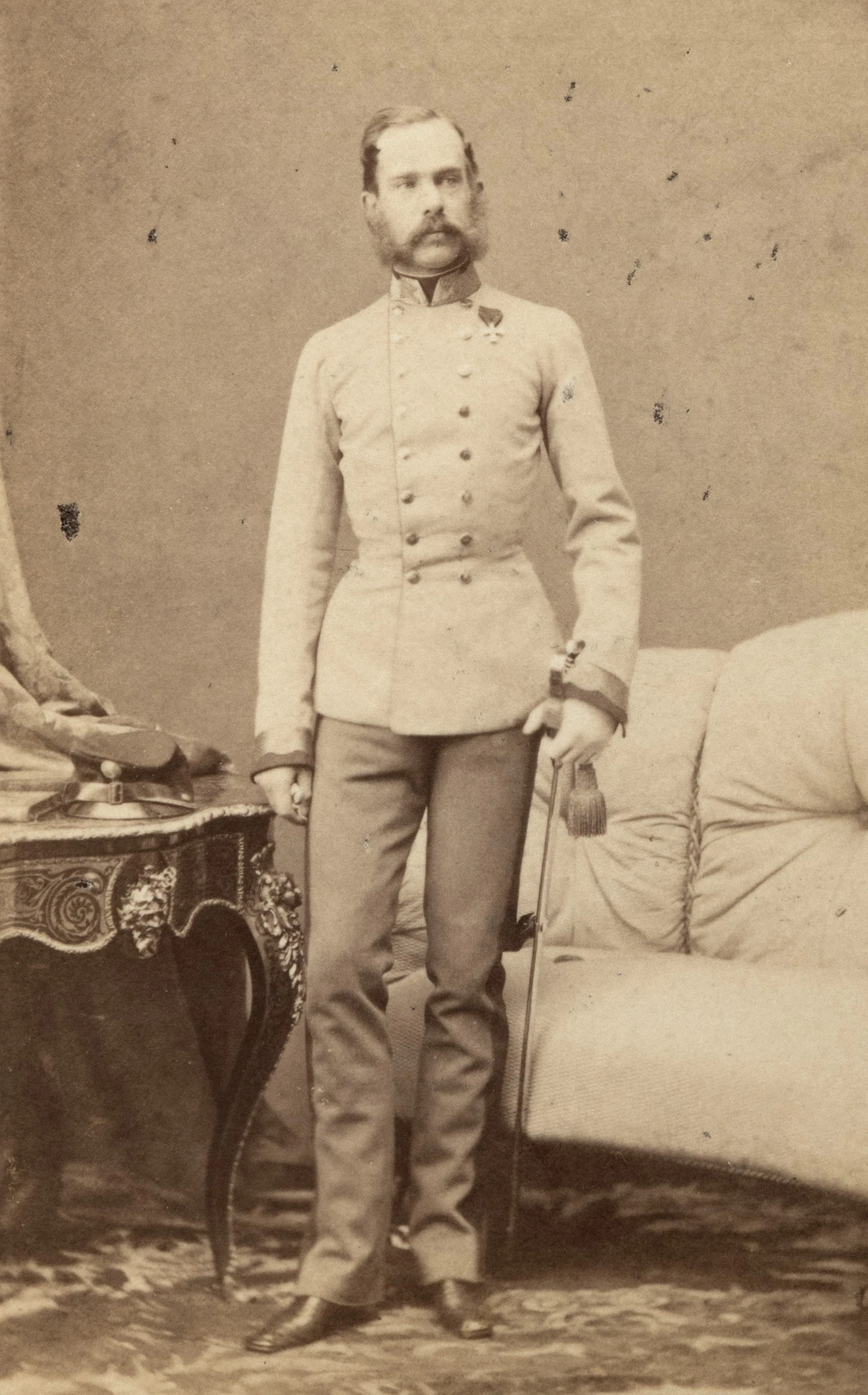 Fotografie ilustrându-l pe Împăratul Franz Iosef I, clișeu fotografic Ludwig Angerer, Viena, cca. 1880