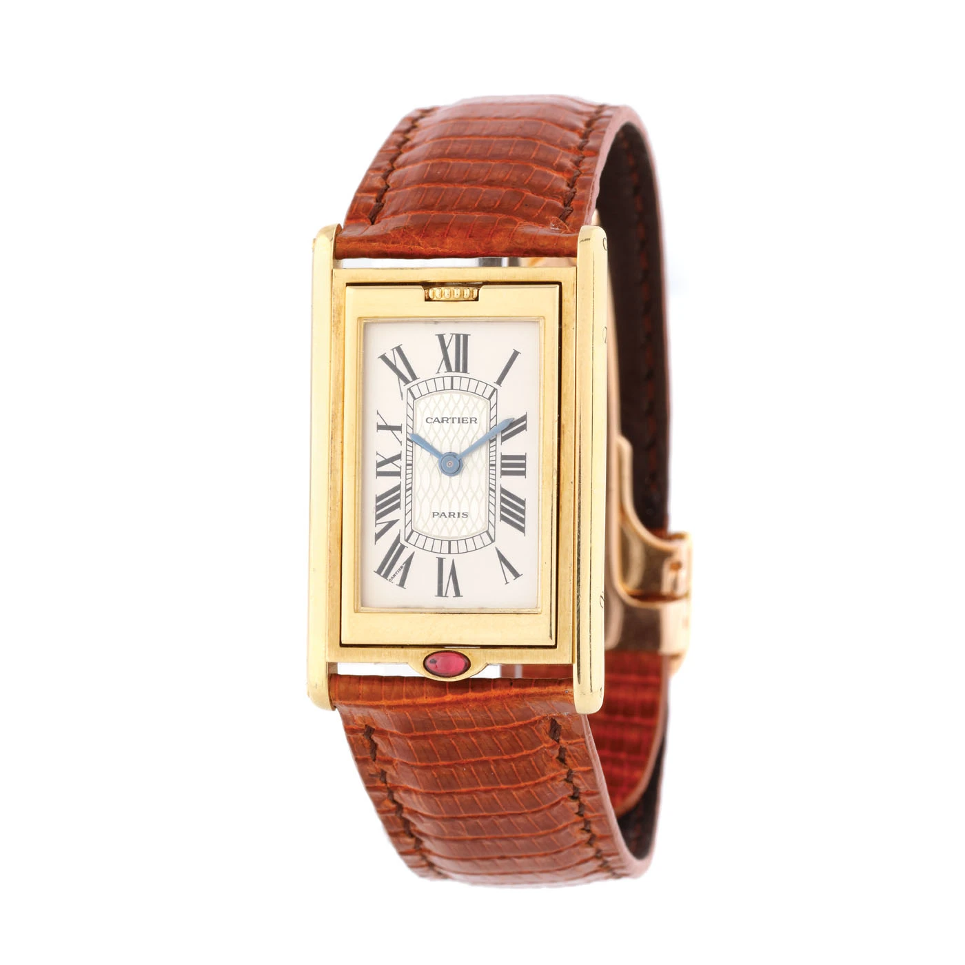Deosebit ceas Cartier Tank Basculante, de mână, unisex, din aur, ediție limitată
