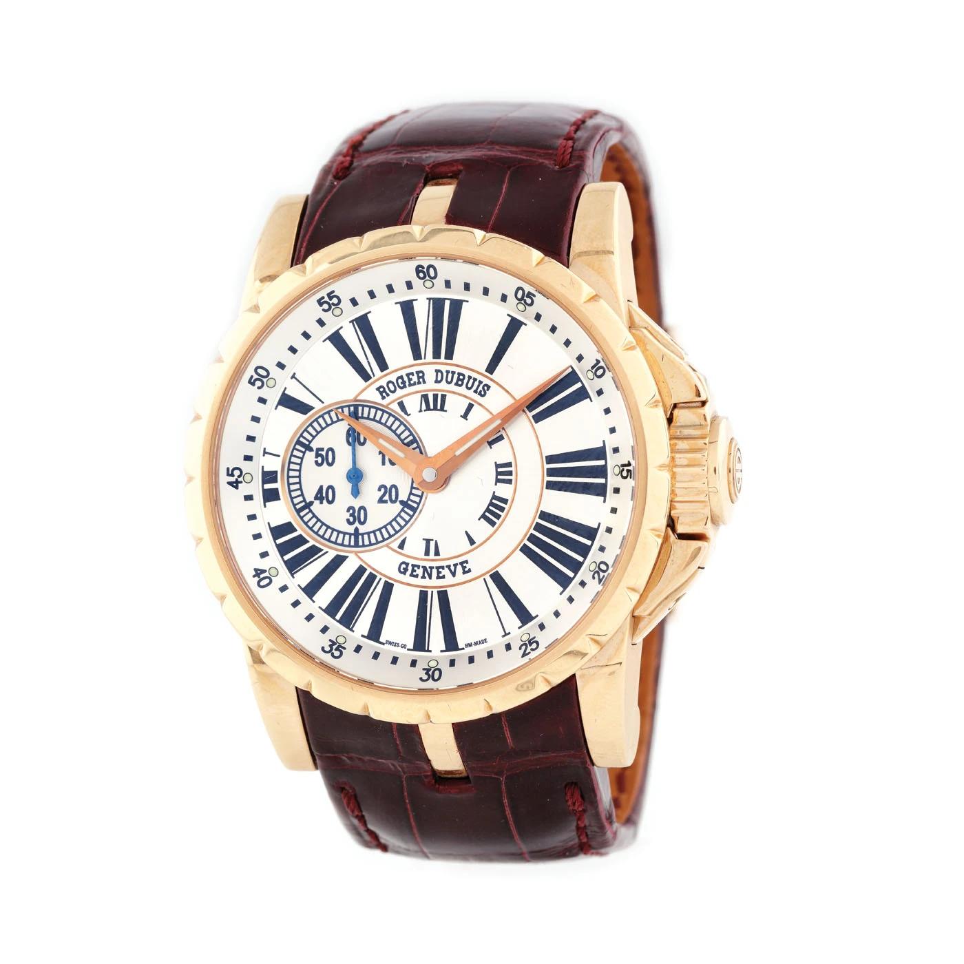 Ceas Roger Dubuis Excalibur, de mână, bărbătesc, din aur roz, în cutie originală și însoțit de documente de autenticitate, ediție limitată 3/28
