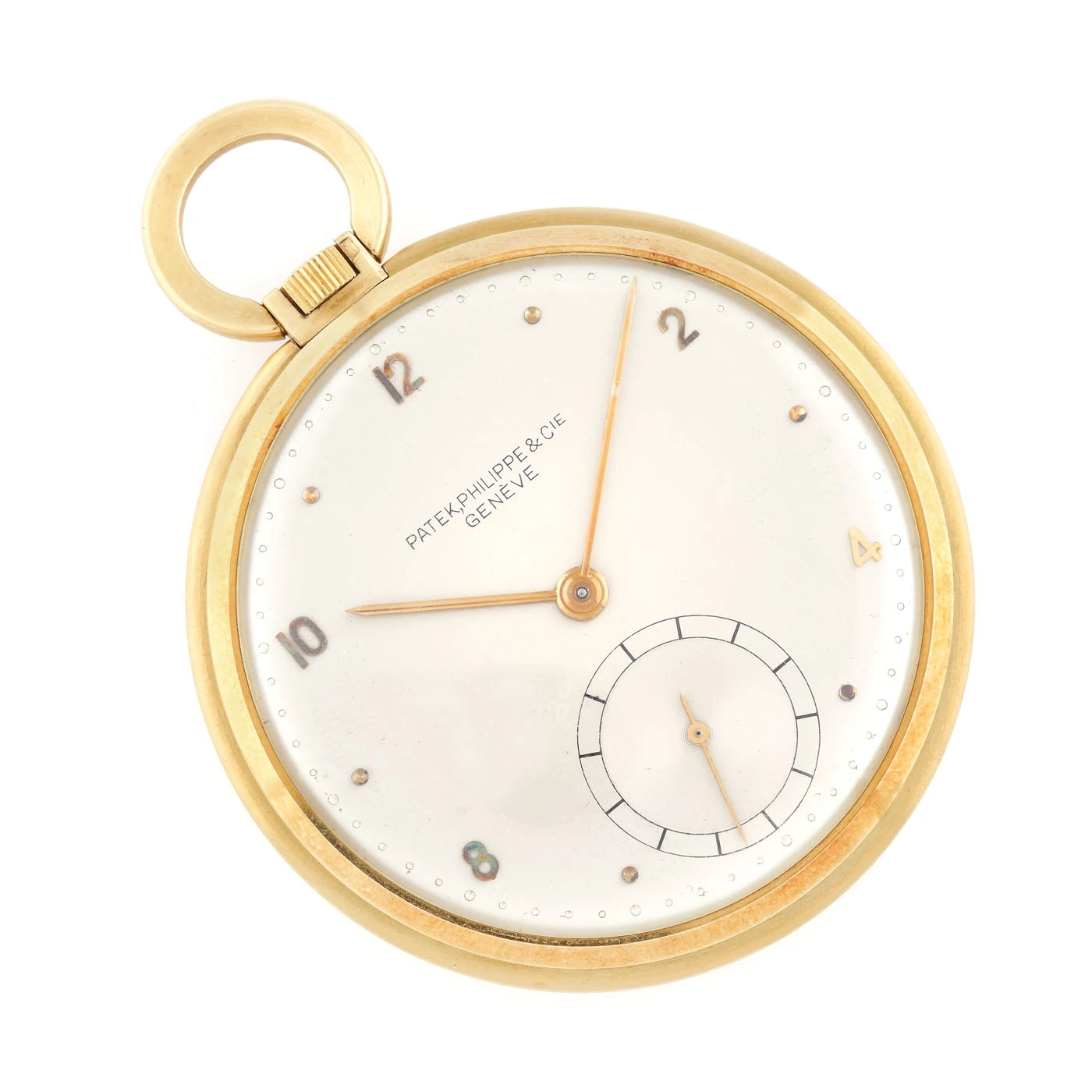 Ceas Patek Philippe de buzunar, din aur, însoțit de certificat de autenticitate, cca. 1943