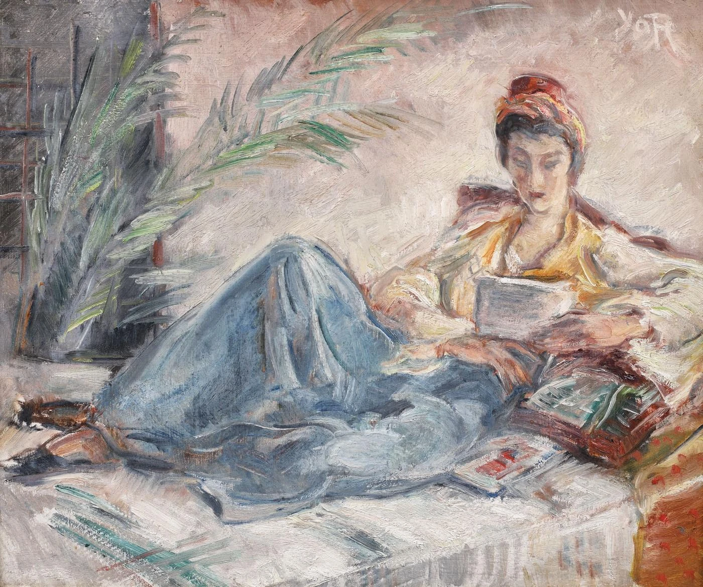 Tatar woman reading