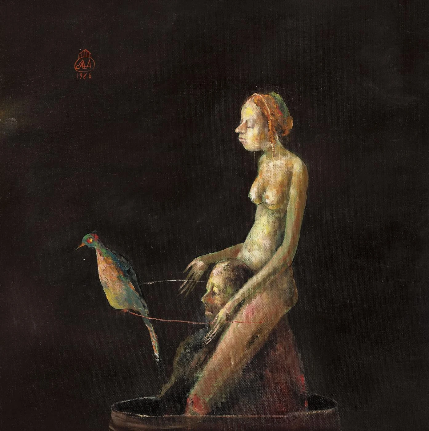 Traveller and a bird