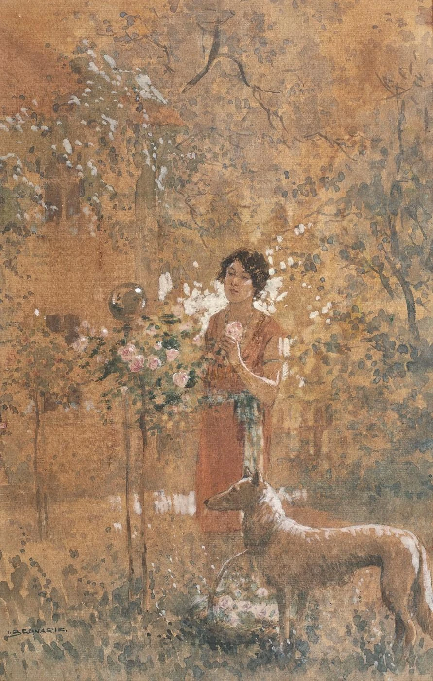 In the rose garden