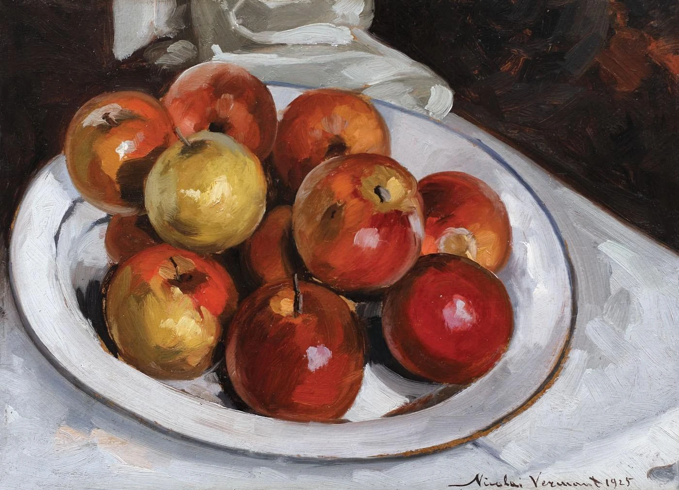Still life with apples