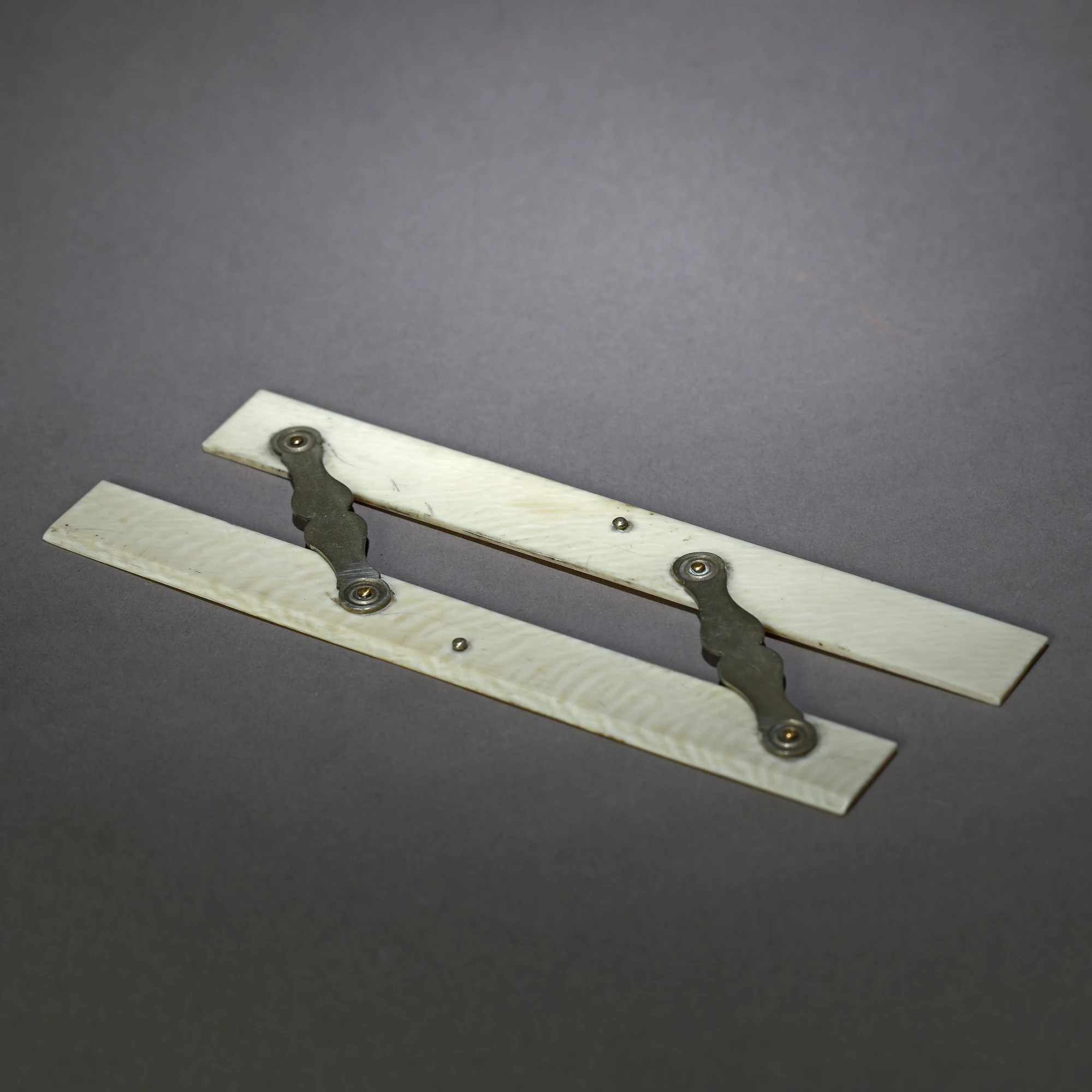 Parallel navigation rulers, ivory, Great Britain, late 19th century, accompanied by a certificate of authenticity